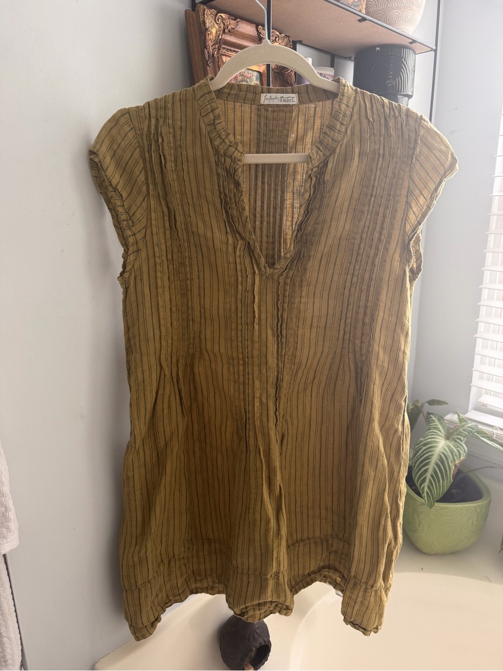 Free People CP Shades 100% Linen Boho Sundress XS Made in USA